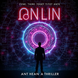 A psychological thriller book cover that explores themes of loneliness and being lost in an imaginary mathematical matrix