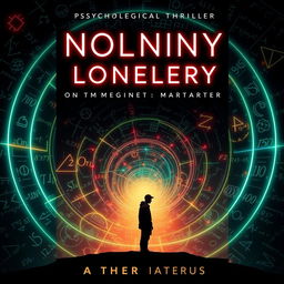 A psychological thriller book cover that explores themes of loneliness and being lost in an imaginary mathematical matrix