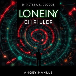 A psychological thriller book cover that explores themes of loneliness and being lost in an imaginary mathematical matrix
