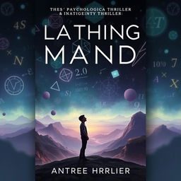 A psychological thriller book cover that reflects themes of loneliness and being lost in an imaginary mathematical mind