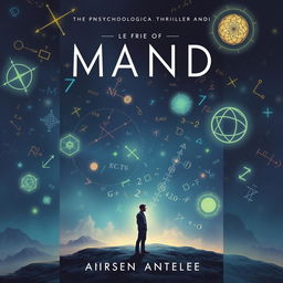 A psychological thriller book cover that reflects themes of loneliness and being lost in an imaginary mathematical mind