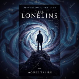 A psychological thriller book cover that delves into the themes of loneliness and being lost in an imaginary mathematical mind