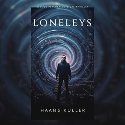 A psychological thriller book cover that delves into the themes of loneliness and being lost in an imaginary mathematical mind