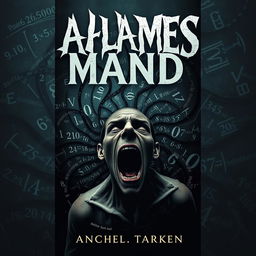 A psychological horror book cover that delves into themes of madness and being lost in an imaginary mathematical mind