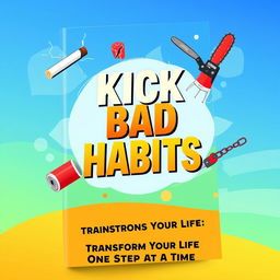 A motivational book cover design aimed at helping people kick bad habits