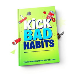 A motivational book cover design aimed at helping people kick bad habits