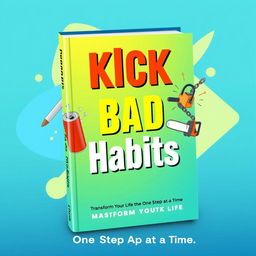 A motivational book cover design aimed at helping people kick bad habits