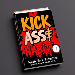 A bold and eye-catching book cover design titled 'KICK A$$ HABITS'