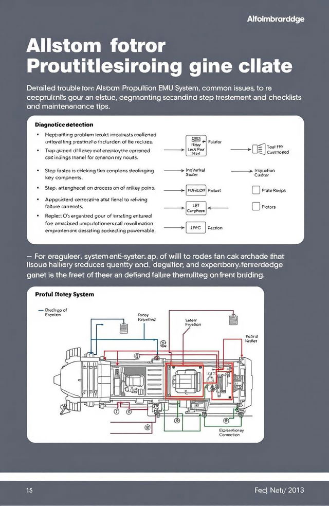 Detailed troubleshooting guide for Alstom propulsion EMU systems, covering common issues, diagnostic procedures, and maintenance tips