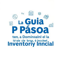 A bright and engaging book cover for 'La Guía Práctica en 5 Pasos para Dominar el Libro de Inventario Inicial', featuring a clean and modern design