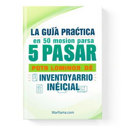 A vibrant and professional book cover design for 'La Guía Práctica en 5 Pasos para Dominar el Libro de Inventario Inicial'