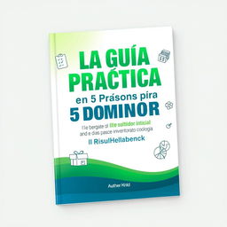A vibrant and professional book cover design for 'La Guía Práctica en 5 Pasos para Dominar el Libro de Inventario Inicial'