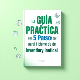 A vibrant and professional book cover design for 'La Guía Práctica en 5 Pasos para Dominar el Libro de Inventario Inicial'