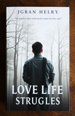 A book cover image depicting a man standing with his back facing the viewer, looking confused and contemplative as he gazes at a forest of trees in the background