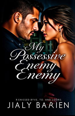 A captivating book cover for a romance novel titled 'My Possessive Enemy