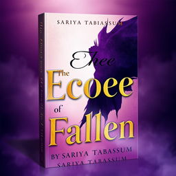 A 3D paperback book cover design for the novel 'The Echoes of Fallen' by Sariya Tabassum, formatted to the dimensions of 5