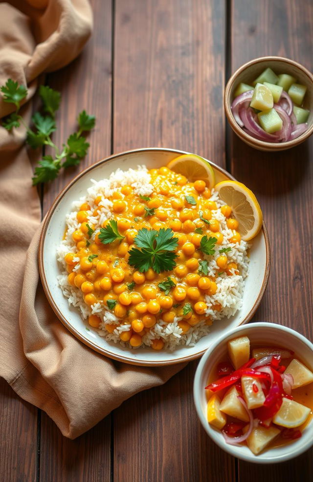 A beautifully arranged plate of Dal Khichdi, showcasing its comforting, hearty nature