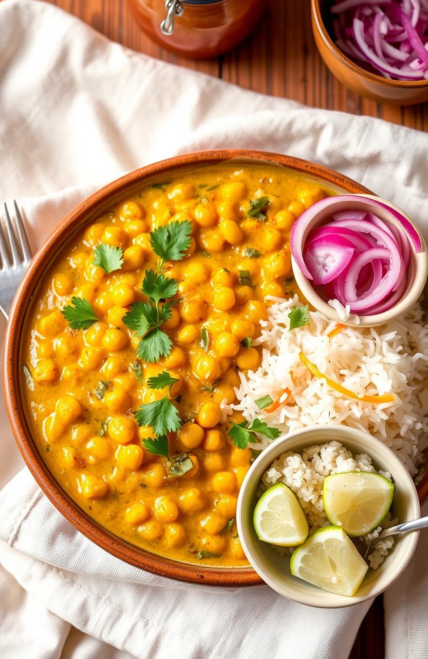 A beautifully arranged plate of Dal Khichdi, showcasing its comforting, hearty nature