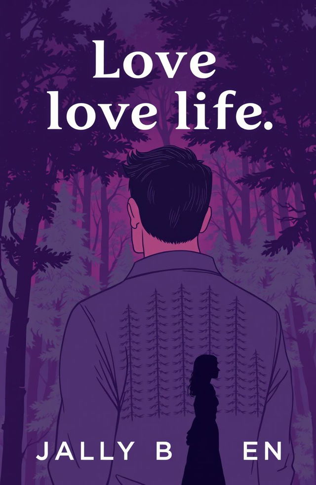 A modern book cover illustration featuring a man with an expressive face, appearing confused about his love life