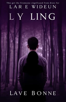 A modern book cover featuring a man with a confused expression on his face, standing with his back to the viewer, facing a forest of trees