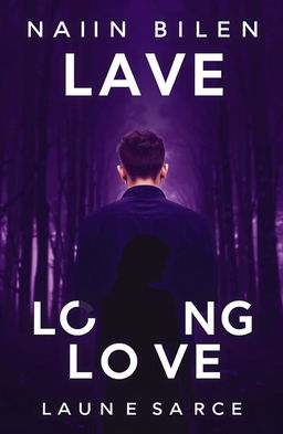 A modern book cover featuring a man with a confused expression on his face, standing with his back to the viewer, facing a forest of trees