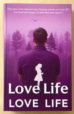 A book cover featuring a man seen from behind, his posture reflecting confusion as he gazes at a dense forest of trees