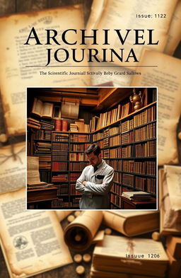 A visually striking scientific journal cover featuring elements that represent archival studies