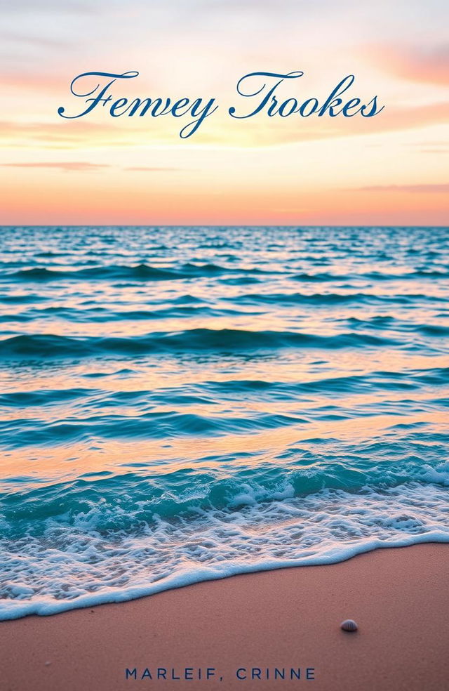 A serene book cover design featuring a stunning picture of the sea