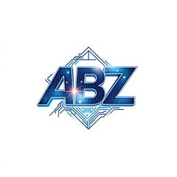 A striking logo featuring the letters 'ABZ' designed with custom 3D stereo effects, highlighted by abstract lines that form a modern geometric shape