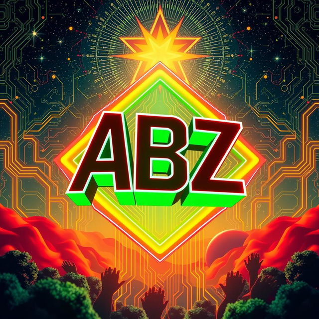 A logo featuring the letters 'ABZ' designed with custom 3D stereo effects, accentuated by abstract lines that create an innovative geometric shape