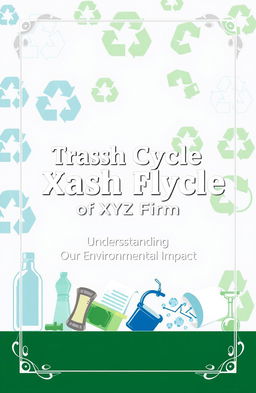 A visually striking cover page design for a report titled 'Trash Cycle of XYZ Firm'