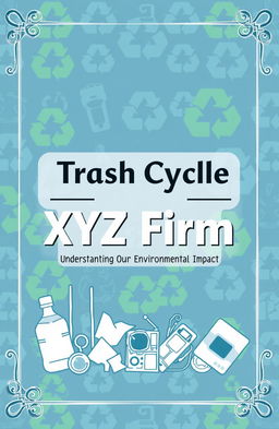 A visually striking cover page design for a report titled 'Trash Cycle of XYZ Firm'