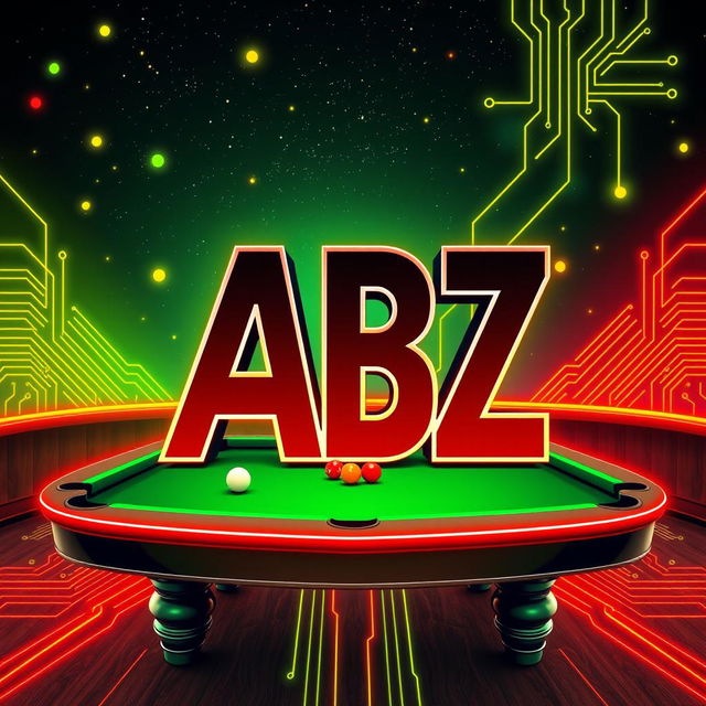 A creative logo featuring the letters 'ABZ' prominently displayed on a billiard table
