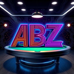 A striking logo featuring the letters 'ABZ' prominently displayed on a billiard table
