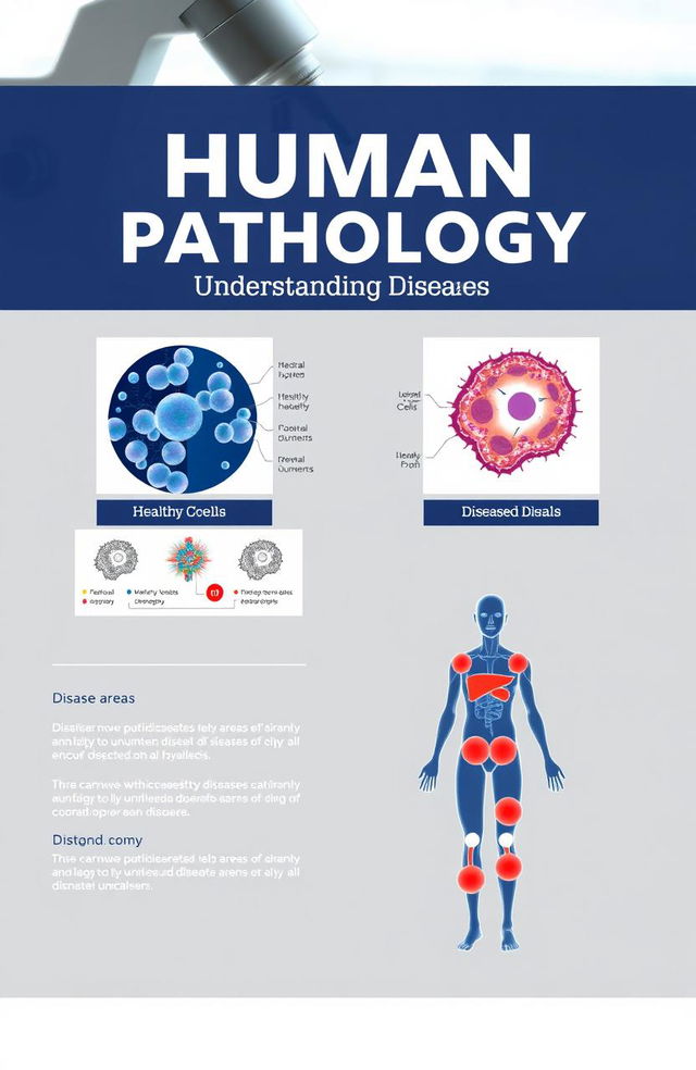 A professional medical graphic layout designed for a human pathology center