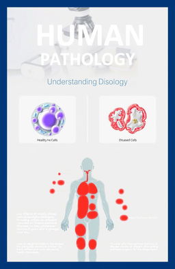 A professional medical graphic layout designed for a human pathology center