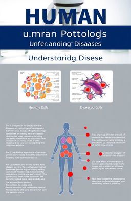 A professional medical graphic layout designed for a human pathology center