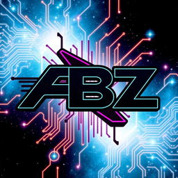 A small but visually striking logo featuring the letters 'ABZ', designed with custom 3D stereo effects