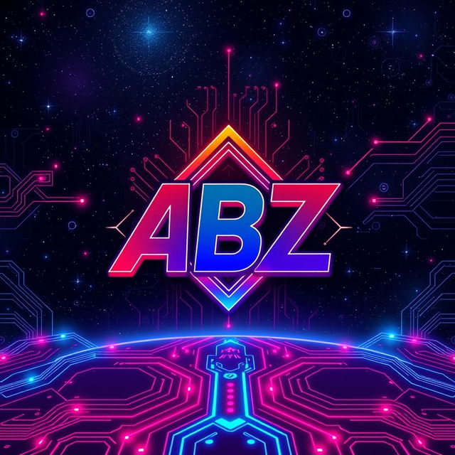 A small but visually striking logo featuring the letters 'ABZ', designed with custom 3D stereo effects