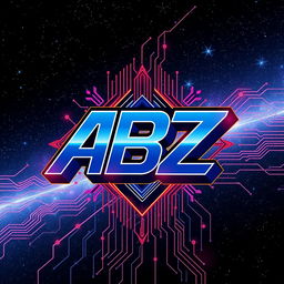 A small but visually striking logo featuring the letters 'ABZ', designed with custom 3D stereo effects