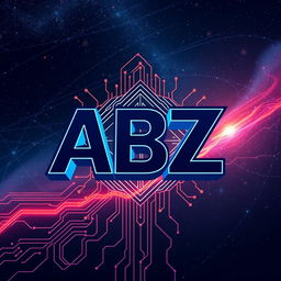 A small but visually striking logo featuring the letters 'ABZ', designed with custom 3D stereo effects