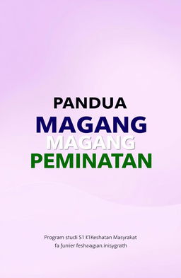 A modern and stylish book cover design for a guide on public health internship, featuring a soft and elegant purple background