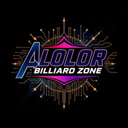 A very small logo featuring the text 'ALOLOR BILLIARD ZONE' styled in a font reminiscent of the Avengers logo, which conveys a sense of strength and excitement