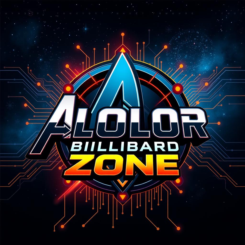 A very small logo featuring the text 'ALOLOR BILLIARD ZONE' styled in a font reminiscent of the Avengers logo, which conveys a sense of strength and excitement