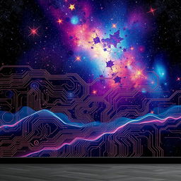A mesmerizing custom wallpaper mural featuring a striking combination of 3D stereo abstract lines and geometric patterns