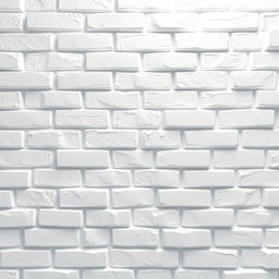 A visually striking 3D design featuring white bricks arranged in a futuristic pattern