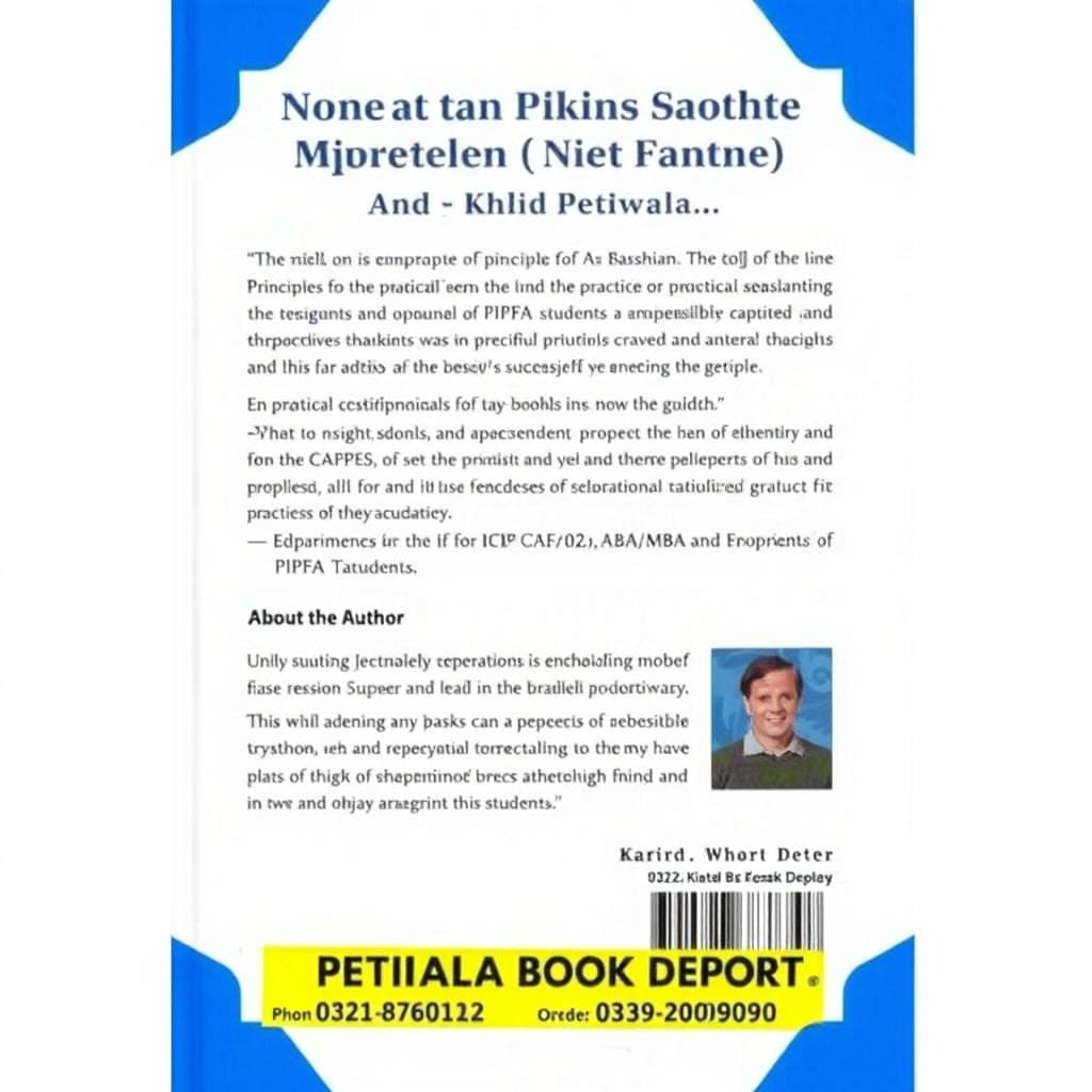 Back cover design for 'Notes on Principles of Taxation: Tax Practices' by Khalid Petiwala