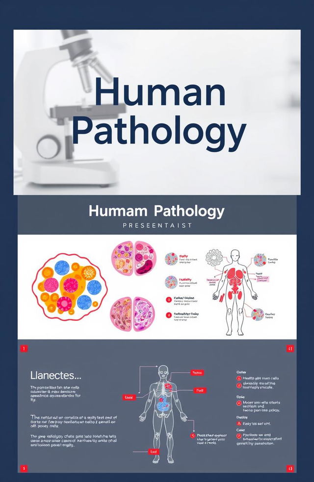 A professionally designed layout for a human pathology presentation