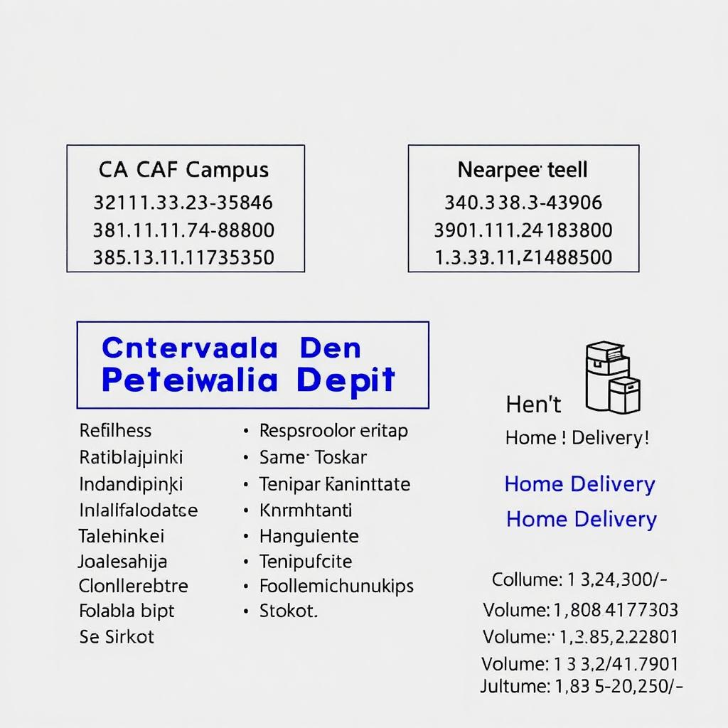 Design an image to display contact details for a bookstore and educational service centers