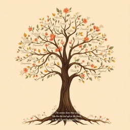 A detailed and visually appealing family tree illustration for the Sudakiv family, inspired by Andriy Chaikovsky's prose 'For My Sister'
